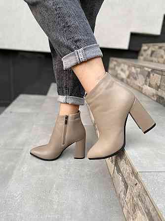 Nivelle Шкіряні черевики жіночі з натуральної шкіри демісезонні весна-осінь 6093/48 бежеві на п Коломия