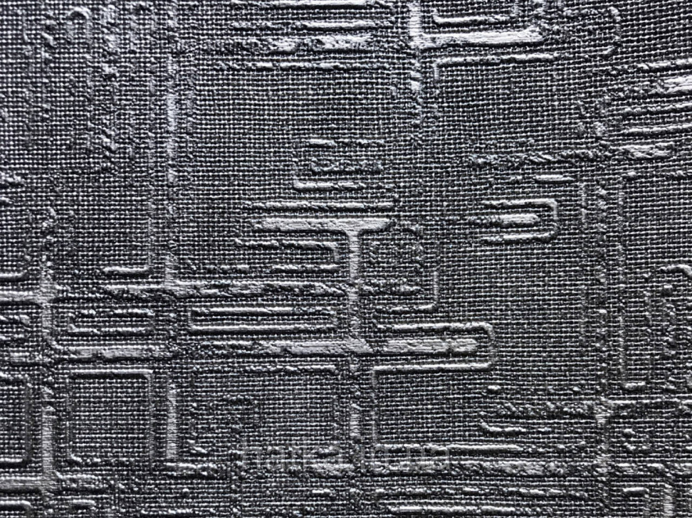 Шпалери вінілові на паперовій основі Zambaiti C88103 ABITAT геометрія темно сіра чорна металева серебрист Київ - фото 3