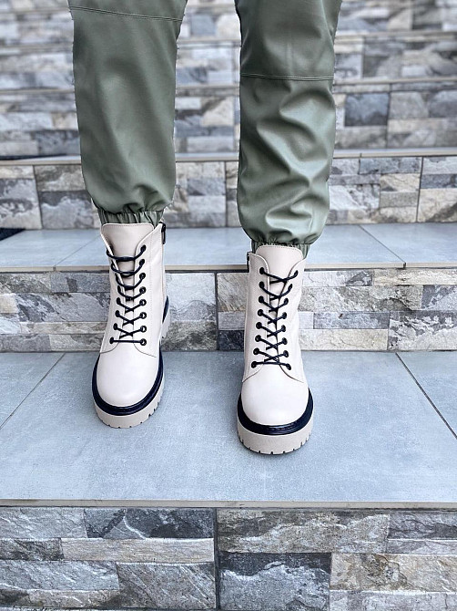 Черевики жіночі M.KRAFT бежеві натуральна шкіра висота 16см підошва 3/5см (A22) (4286) 37р.39р. Коломия - фото 5