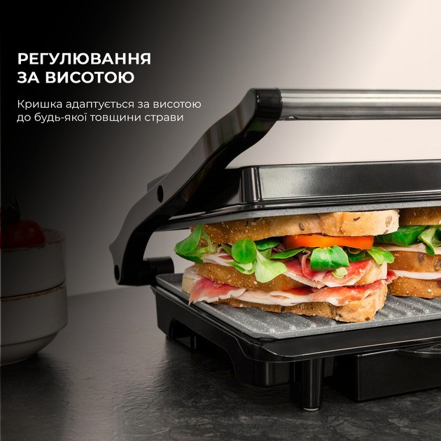 Гриль Cecotec Rock"nGrill 1500 Rapid CCTC-03065 (8435484030656) ( сірий, чорний ) Харків - фото 13