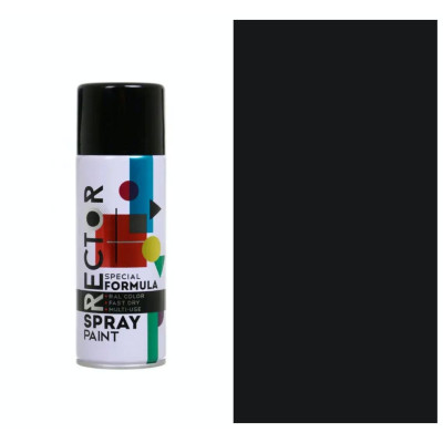 Аерозольна фарба для автомобіля RECTOR універсальна 9005 чорний МАТ 400мл (000015322) Вінниця - фото 2