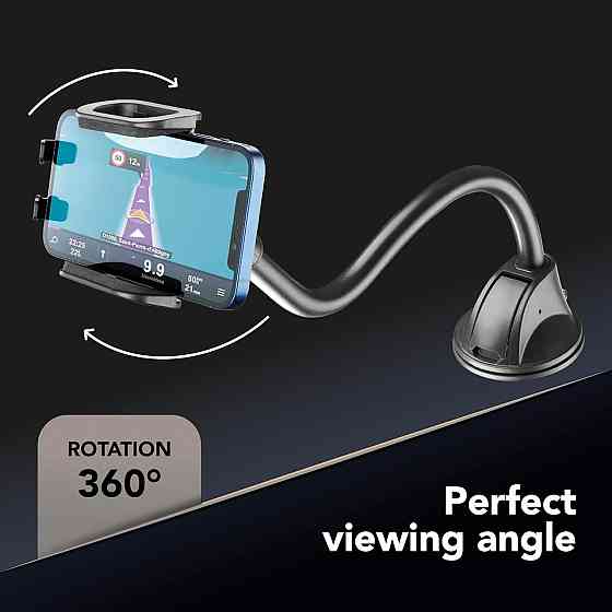 Vivanco PilotFlexik держатель для смартфона универсальный 180 мм регулируемый до 95 мм черный-серый Киев