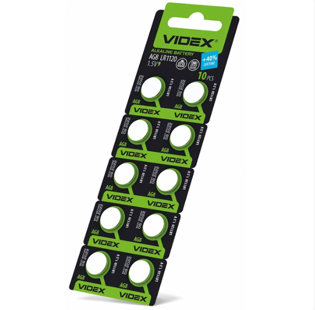 Батарейка G8/LR55/LR1120/391 (бл-10шт) Videx Житомир - изображение 1