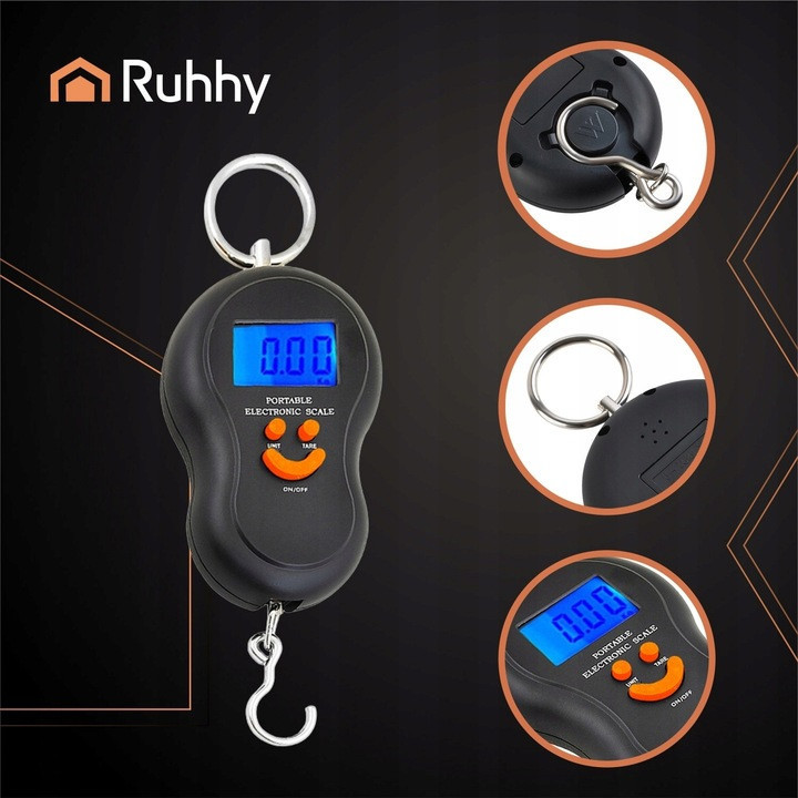 Весы ручные с крючком до 50 кг Ruhhy (26103) Батарейки 2хААА Нововолынск - изображение 2