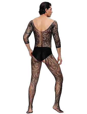 Чоловічий бодістокінг Star Night з доступом, в сіточку, чорний, XS-M Sex Aura Київ