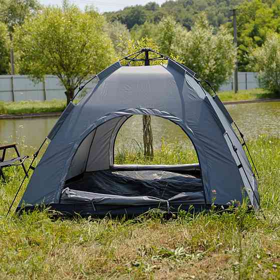 Намет кемпінговий 2 на 2 метри автоматичний для риболовлі походу туристичний LU-019G Сірий Коломия