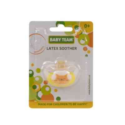 Пустышка Baby Team латексна, ортодонтична 0+ міс (3200_кот) Винница