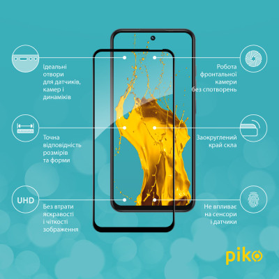Скло захисне Piko Full Glue Tecno Spark Go 1 Black (1283126607769) Вінниця - фото 2