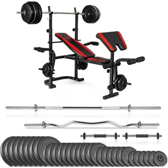 Тренажер Zestaw kulturystyczny Sapphire SG 191kg z ławką XG-35 Київ