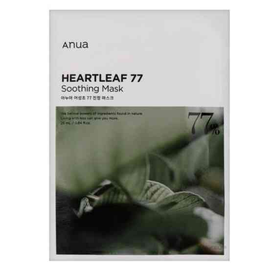 Увлажняющая и успокаивающая тканевая маска с экстрактом хауттюйнии Heartleaf 77% Soothing Sheet Mask Anua 25 мл Киев
