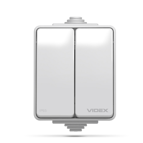 BINERA сірий Вимикач зовнішній 2кл IP65 Videx Житомир