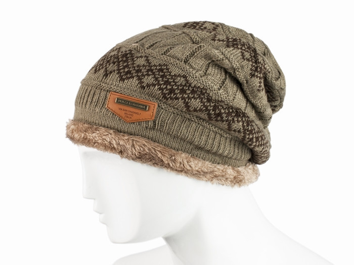 В'язана шапка біні утеплена Lear Київ - фото 1