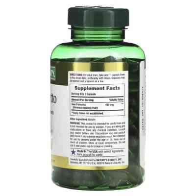 Трави Nature&apos;s Bounty З Пальметто, 450 мг, Saw Palmetto, 250 капсул (NRT-44648) Вінниця