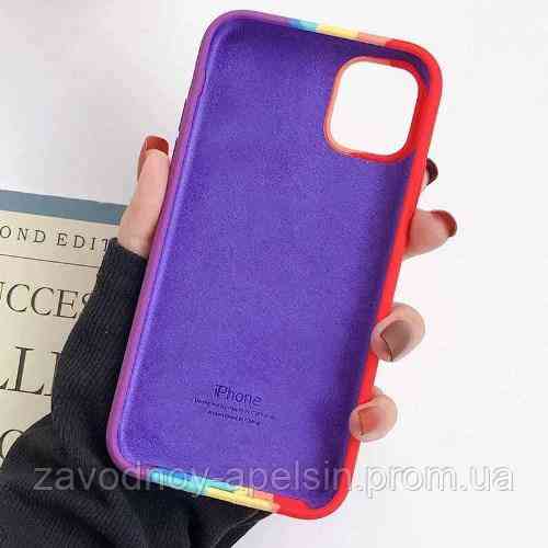 IPhone 12 12pro Чохол Райдуга Silicone Case (rainbow) Одеса