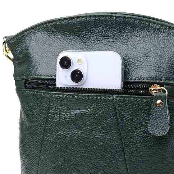 Компактная женская сумка из натуральной кожи Зеленый (Vintage) Киев