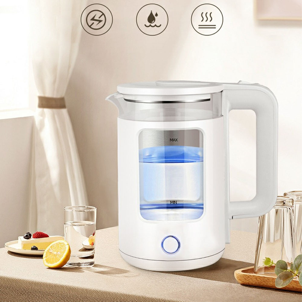 Электрический чайник 2л, 2200Вт + база, СВ 9212, Белый / Электрочайник прозрачный / Дисковый электрочайник Киев - изображение 2