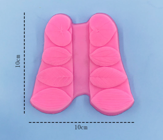 Молд силиконовый Листья 10 на 10 см розовый Киев