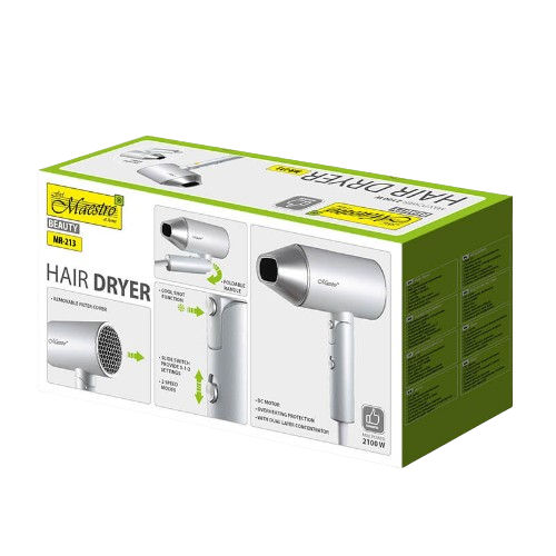 Фен для волосся 1800-2100W (2 швидкості, складна ручка) MR-213 Maestro Житомир