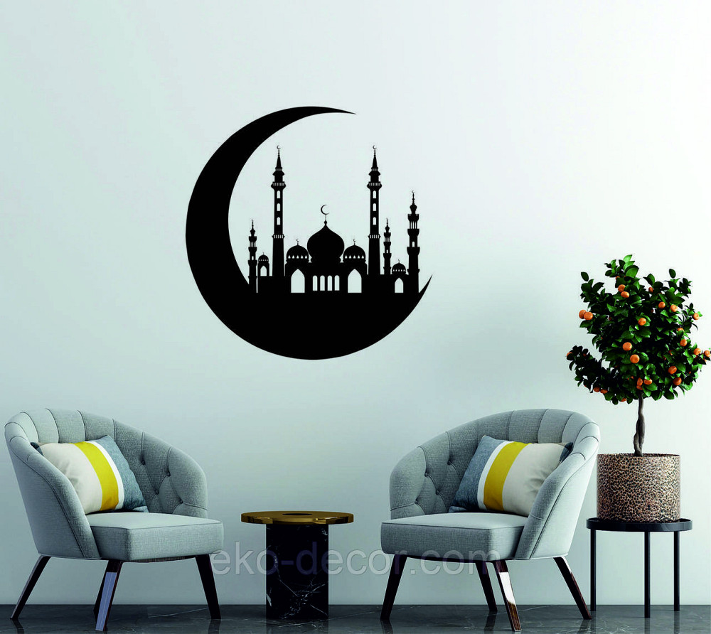 Декоративное настенное Панно «Ислам» Декор на стену 70*70 см, Черный Киев - изображение 3