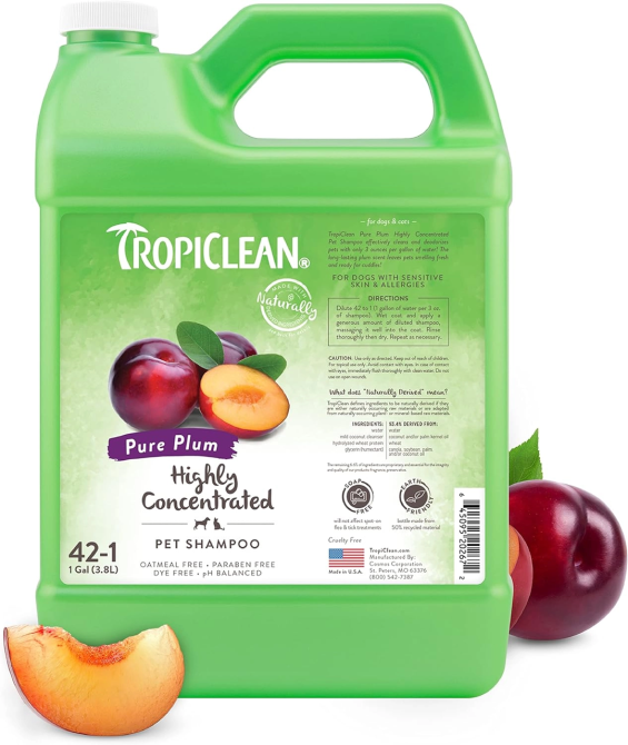 Шампунь суперконцентрат 1:42 для собак і котів TropiClean Pure Plum (ТропиКлін Чиста слива) 3.8 л Запоріжжя - фото 1