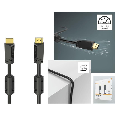 Кабель мультимедийный HDMI to HDMI 10.0m 4K Ethernet Gold Black Hama (00205009) Винница - изображение 4