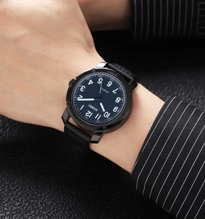 Класичний наручний чоловічий годинник Skmei 1987 Чорний з синім Вінниця