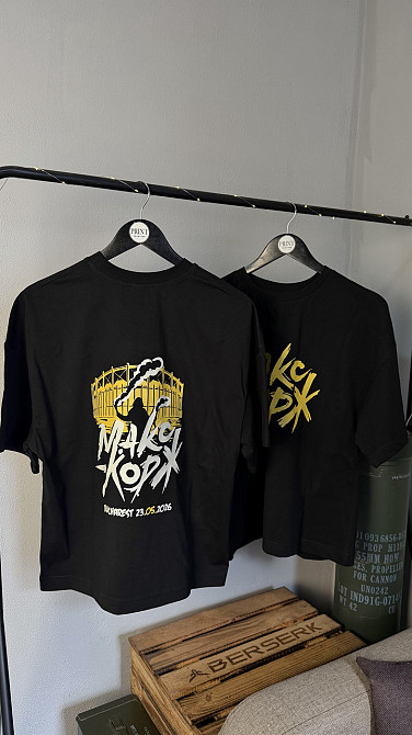 Оверсайз футболка «МАКС КОРЖ | BUCHAREST 23.05.2026» | Концертний streetwear мерч M Чернівці - фото 1