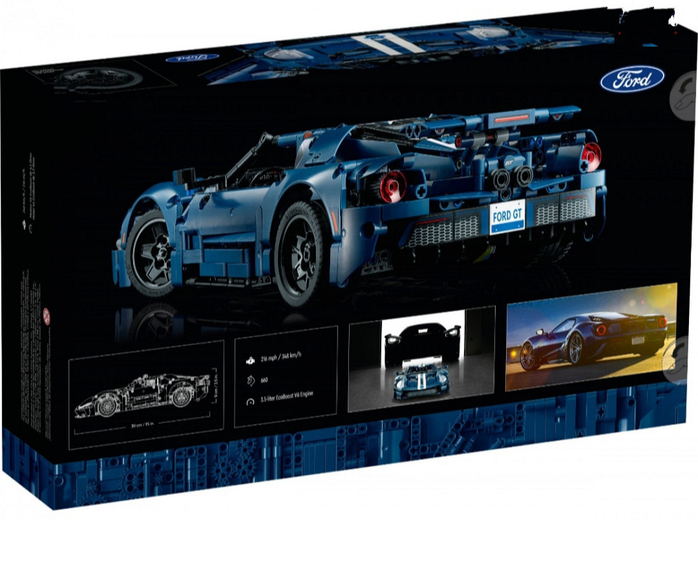 Конструктор машинка Technic Ford GT 2022, 1466 деталей маштаб 1:10  Форд  Синый Киев - изображение 9