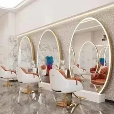 Перукарська Консоль Calissimo Konsola Konsoleta Fryzjerska Barberska Kosmetyczna Lustro Led Rama Aluminiowa 200X120 Pro Okrągłe Київ - фото 1