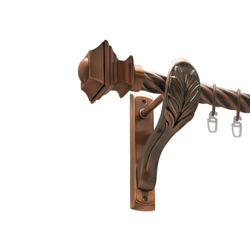 Карниз Orvit Борджеза металевий однорядний ретро скручена труба кільце металеве Мідь 25 мм 160 см Львов - изображение 1