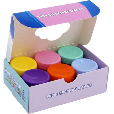 Гуашевые краски Школярик Пастельные 6 цветов (301121001-UA) Винница - изображение 2