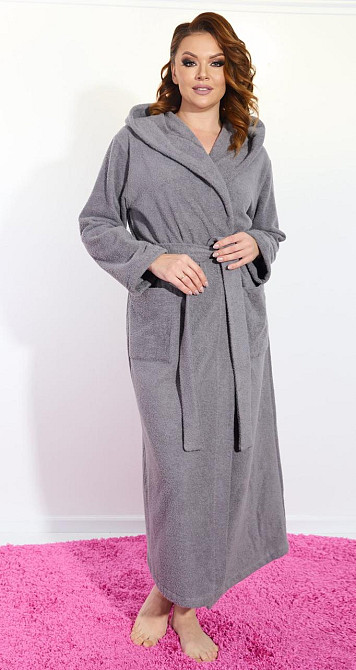 Хлопковый махровый халат с капюшоном Киев - изображение 4