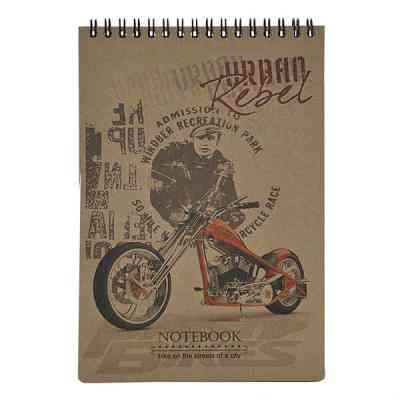 Блокнот Buromax spiral top, А5, 80sheets, KRAFT, square, perforation (BM.2471) Винница