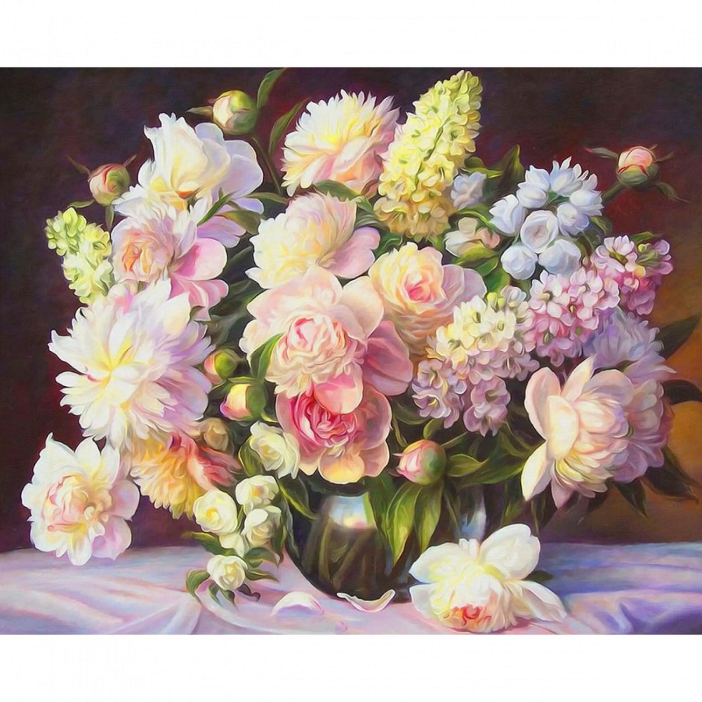 Алмазна мозаїка 40*50 см "Santi""Пастельний букет", шт Київ - фото 1