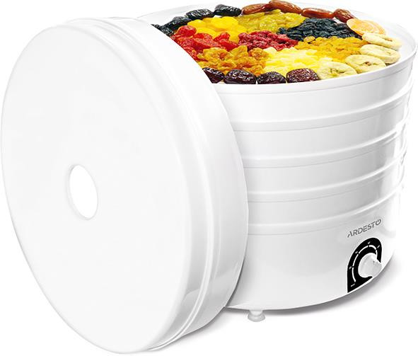 Сушарка для продуктів ARDESTO FDB-5385, 520Вт, піддонів -5x4см, діаметр-38,5см, макс-70°С, рег.темп, пластик , білий Київ - фото 1