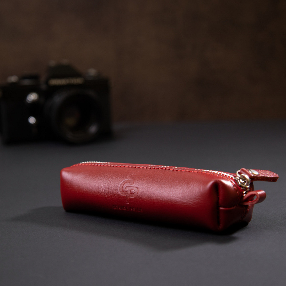 Женская кожаная ключница GRANDE PELLE 11341 Красный Киев - изображение 5