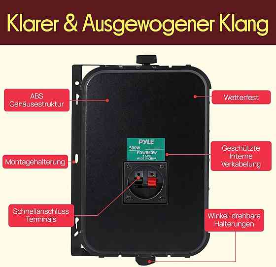 Акустическая система Pyle PDWR50B черный 6.5