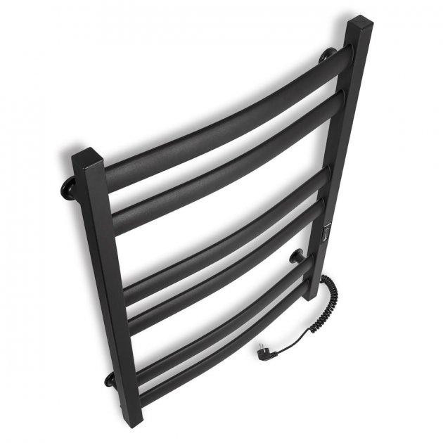 Електрична рушникосушка Laris Зебра Атлант ЧКЧ6 500Х700 Е чорна, праве підключення Київ - фото 3