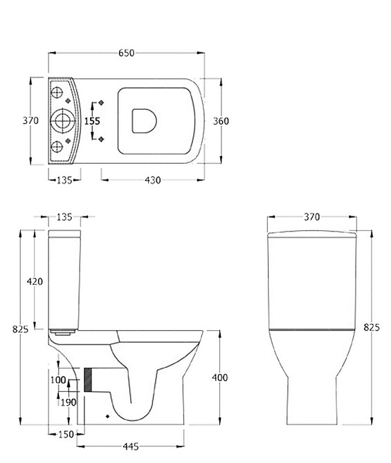 Унітаз RAK Ceramics Summit (унітаз бачок кришка Urea Soft Close) (RAK0037) Білий Вінниця - фото 4