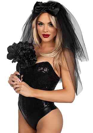 Фата нареченої Leg Avenue Tiered bridal veil O/S Black Sex Aura Київ