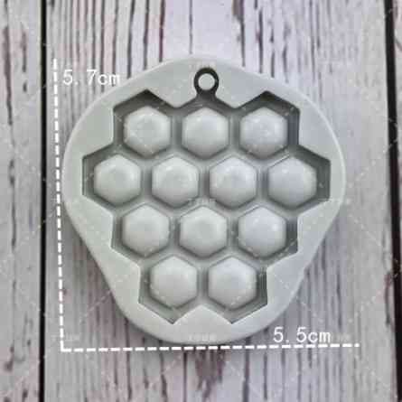 Молд силиконовый Соты 57 на 55 мм серый Киев