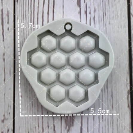 Молд силиконовый Соты 57 на 55 мм серый Киев - изображение 2