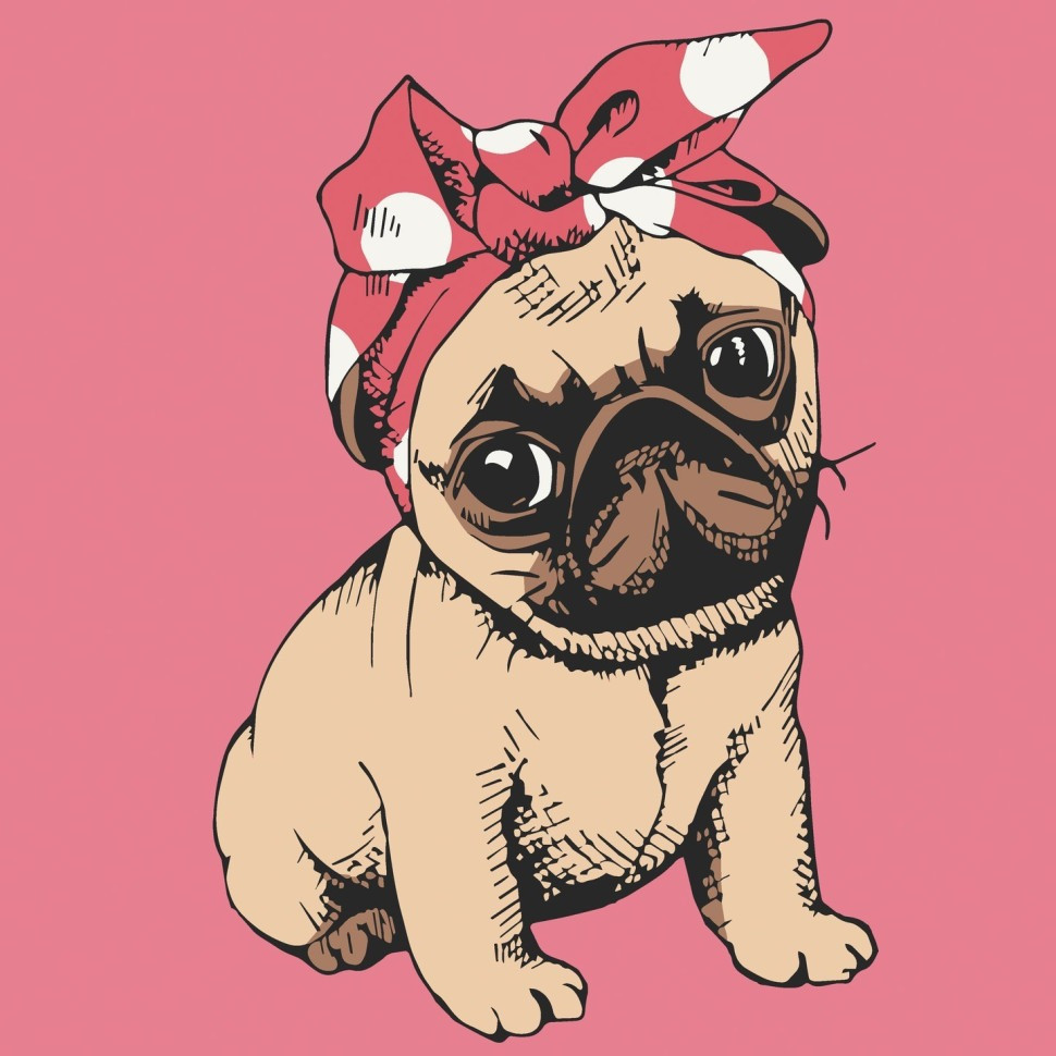 Картина за номерами "Мопсик" 15062-AC 30x30 см Вінниця - фото 1