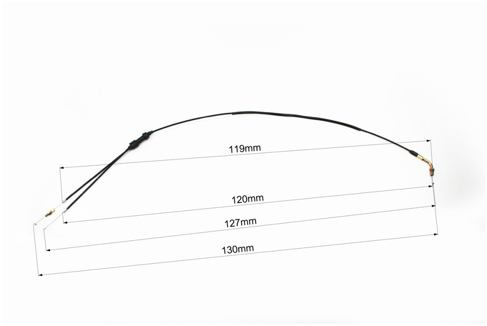 ZS200GS Трос газу (подвійний) (трос 130/127см; кожух 120/119см) Київ - фото 2