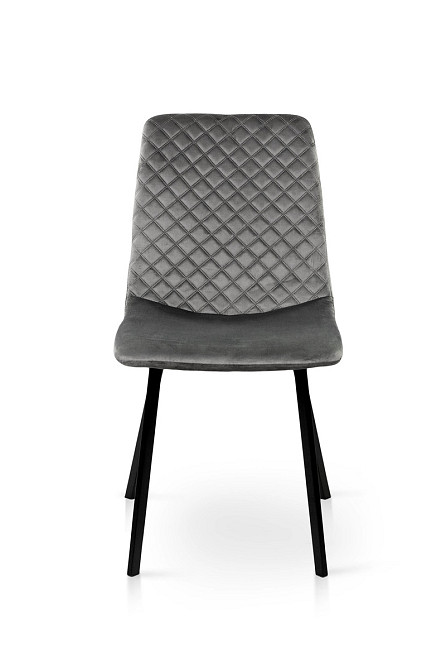 Стілець Некст, чорний/велюр сірий Київ - фото 2