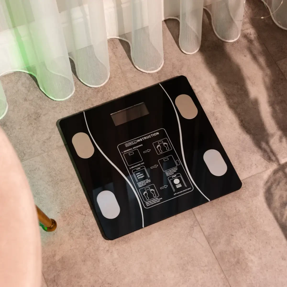 Смарт ваги електронні Sokany 26х26 см  до 180 кг з синхронізацією з телефоном чорні SK-19019B Київ - фото 8
