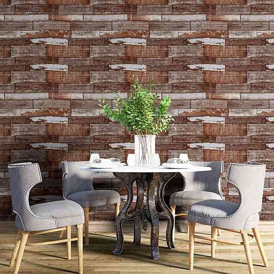 Самоклеющаяся декоративная 3D панель 700x700x5мм Коричневое дерево (049) SW-00000152 Днепр