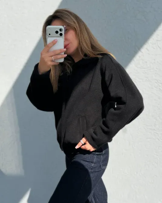 Женская оверсайз кашемировая тёплая весенняя бомбер-куртка (42-52) Одесса - изображение 7