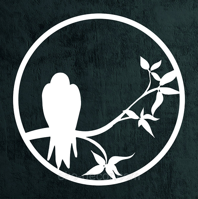 Декоративное настенное Панно «Ворон», Декор на стену 70*70 см, Белый Киев - изображение 7