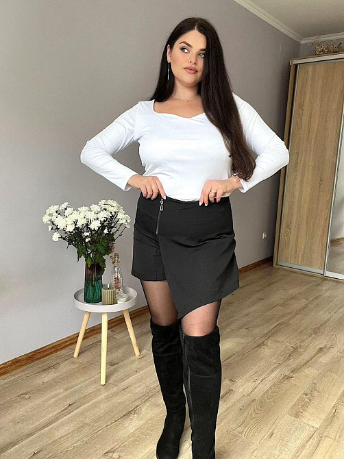 Жіноча базова мініспідниця-шорти зі змійкою костюмка 52/54 Одеса - фото 1